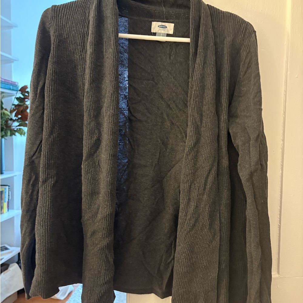 Old Navy Charcoal Open-Front Cardigan